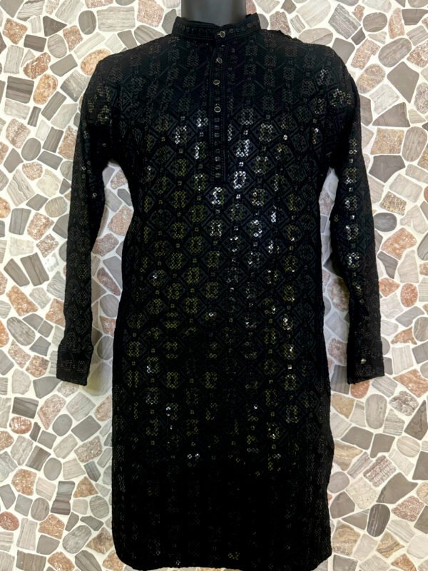 Black Chikan Kurta