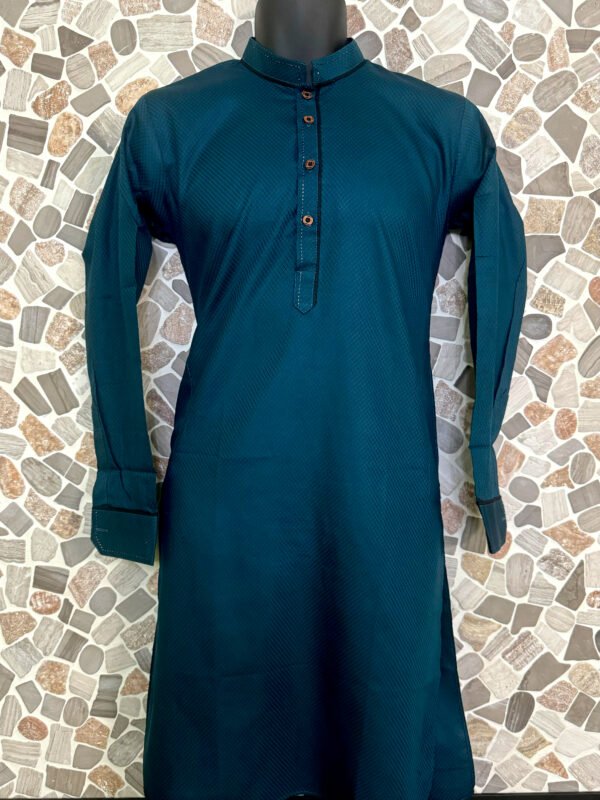 Green Stripe Work Kurta