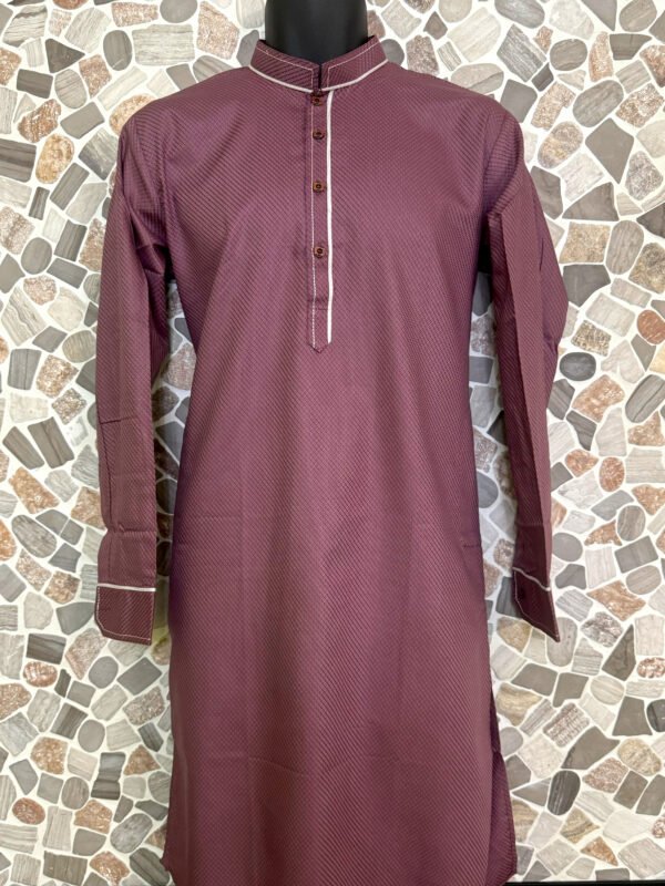 Pink Stripe Work Kurta