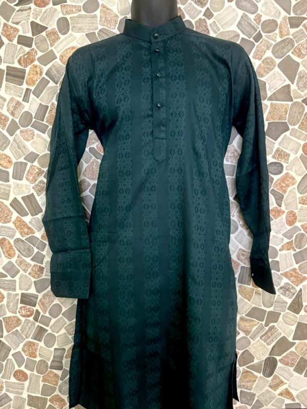 Self Printed Dark Green Kurta