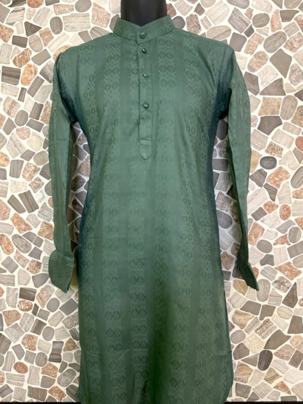 Self Printed Green Kurta